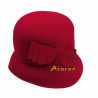 Sombrero Cloche 100 lana TK509 lazos