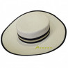 Sombrero sevillano-pamela de copa plana blanco CS571