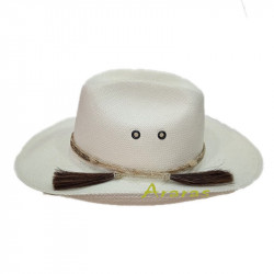 Sombrero Panamá Cowboy cinturón de crin