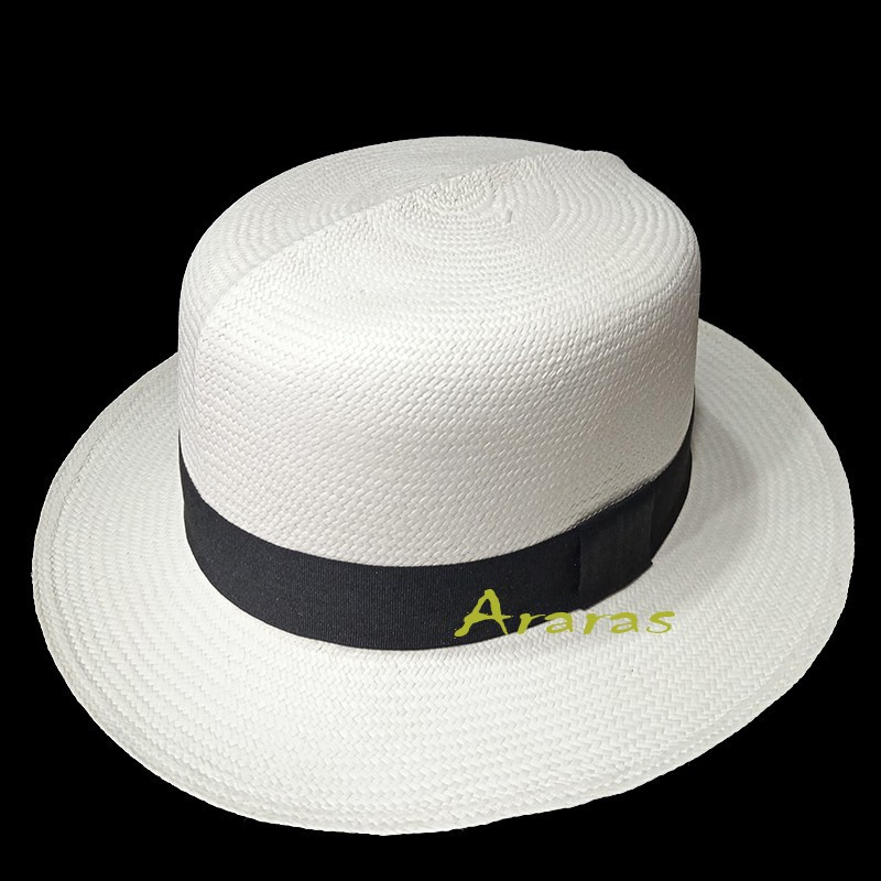 chico Arábica corte largo Sombrero Panamá modelo optimus (tango) color blanco tejido brisa