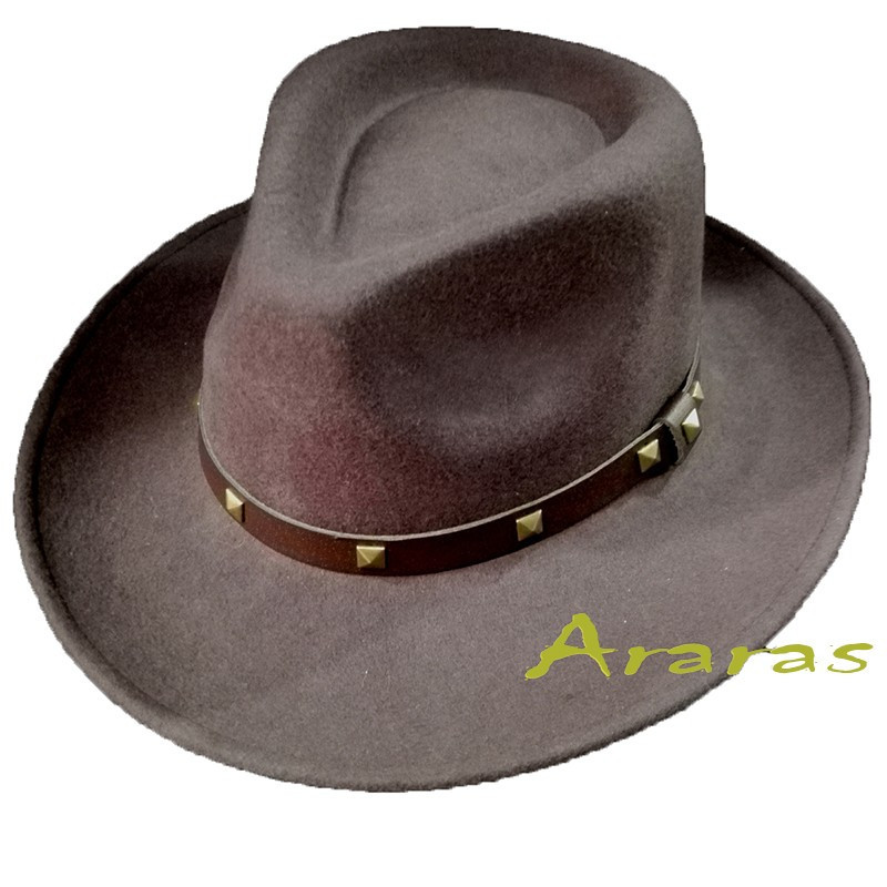 Sombrero indiana cinturón tachuelas
