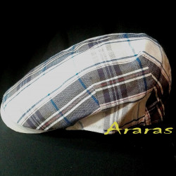 Gorra verano de Lino-algodón SL35 cuadros en Araras