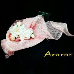 Tocado diadema simanay rosa palo en Araras